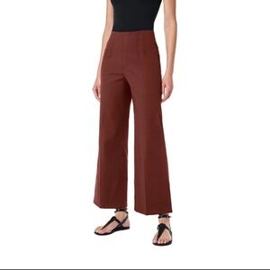 SPANX Women's Wide Leg Pants in Hickory (chocolate brown)